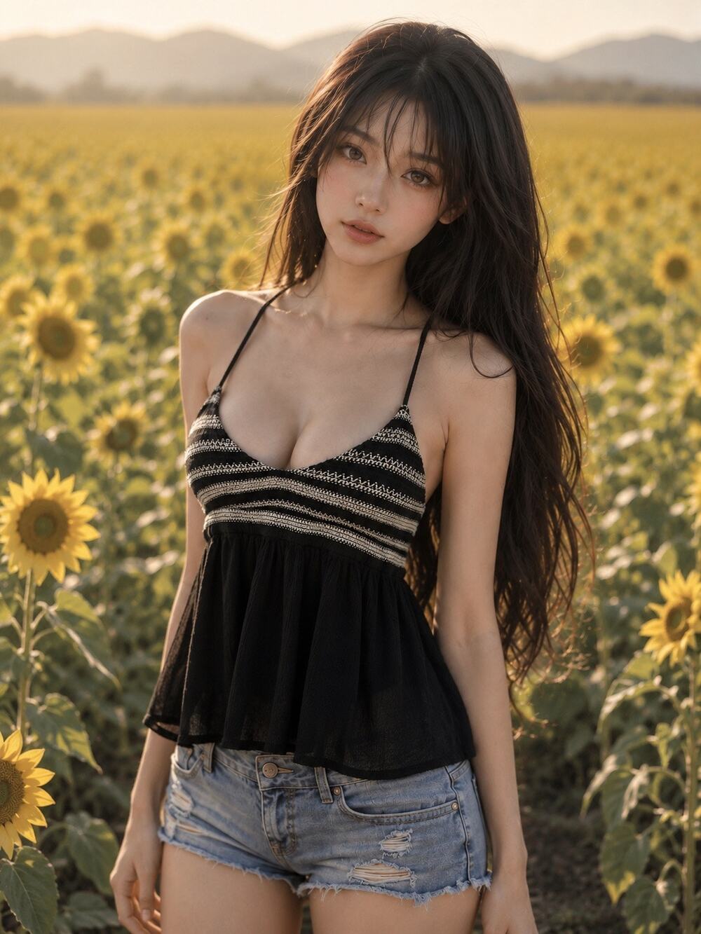 Moonlit Whispers Gauzy Cropped Crisscross Back festival flowy tank top